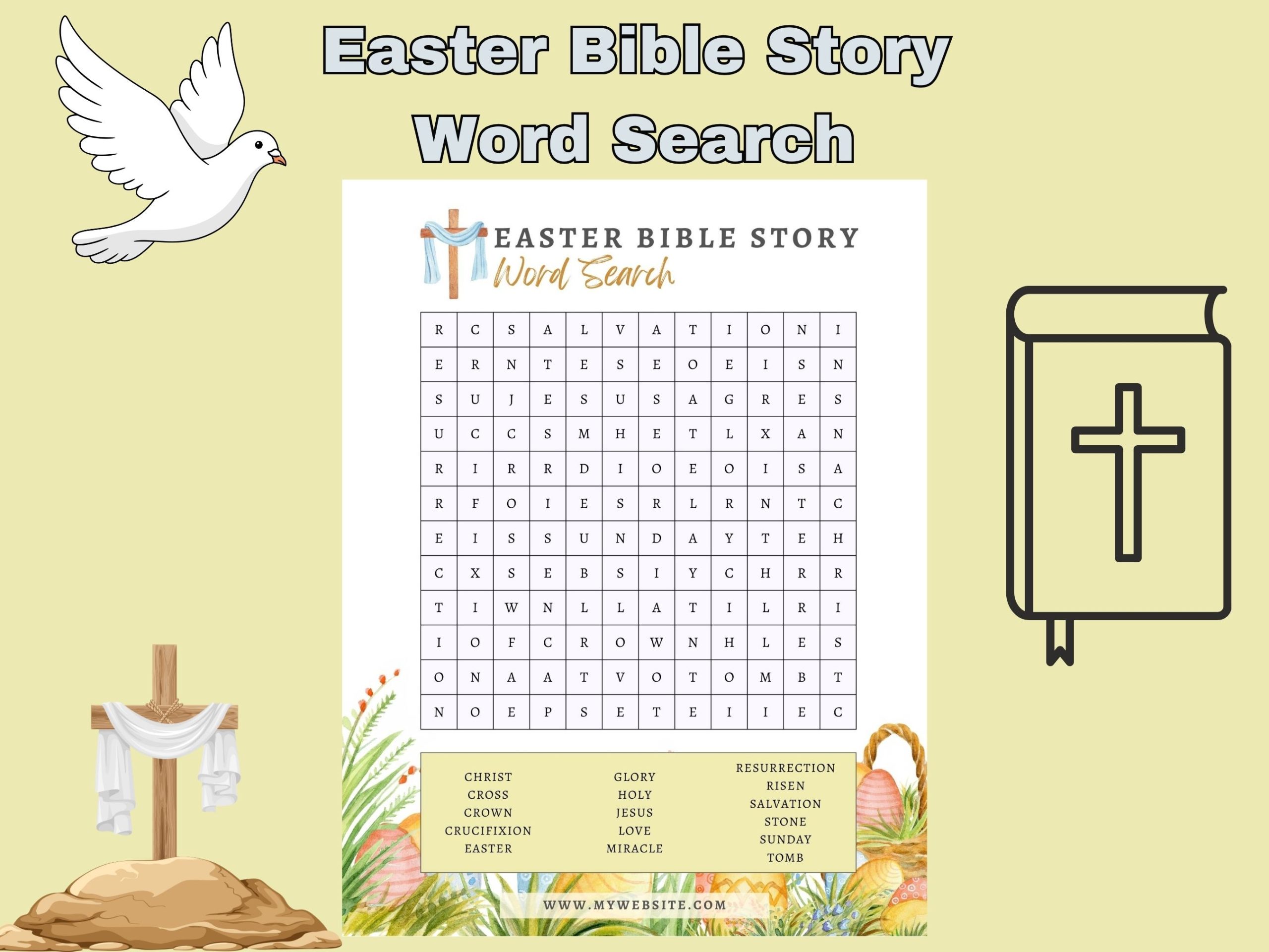 easter bible story word search