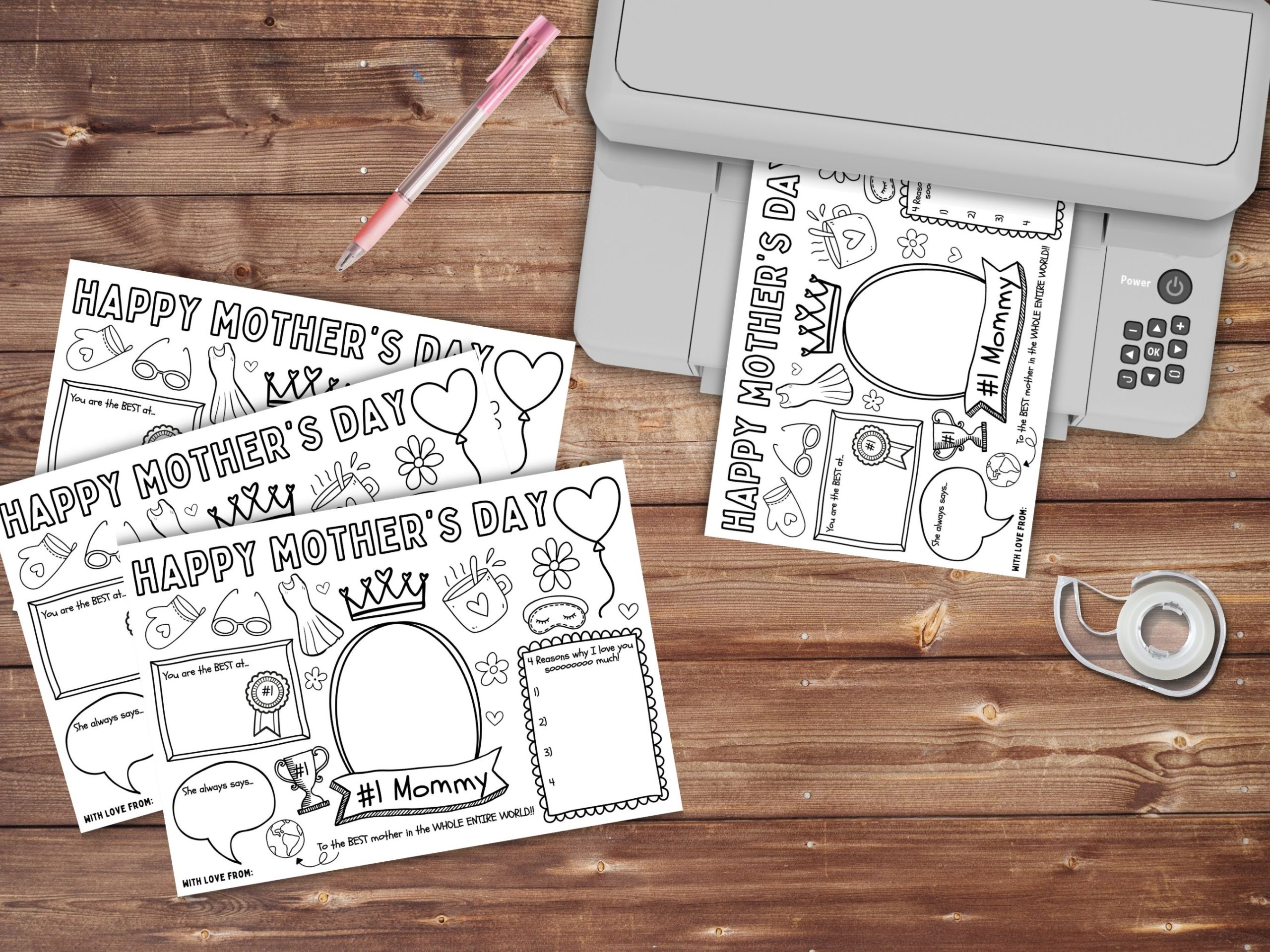 mothers day placemat activity