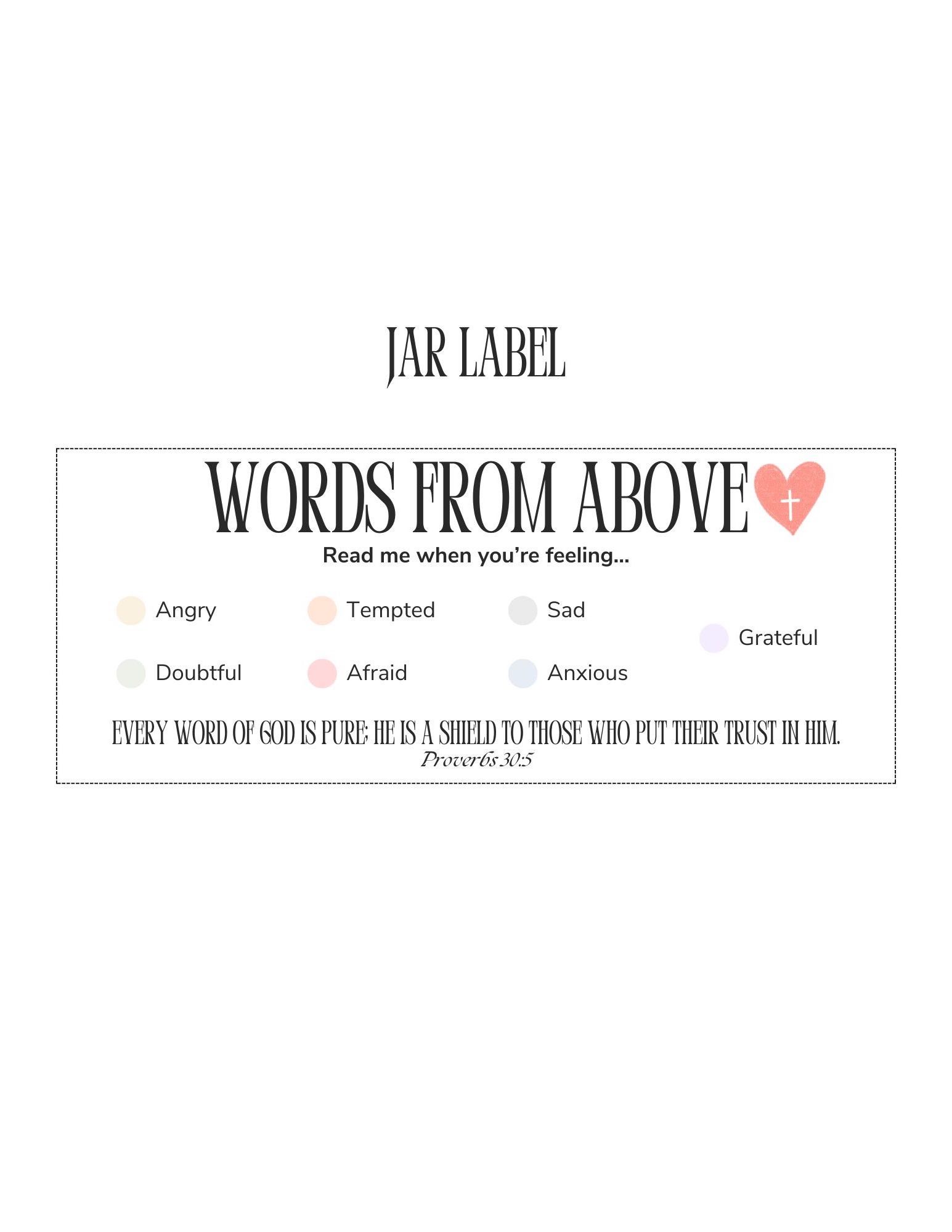 Scripture Jar Label Free Bible Scripture Jar Kit Printable - Our WabiSabi Life