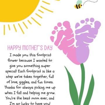 mothers day footprint craft
