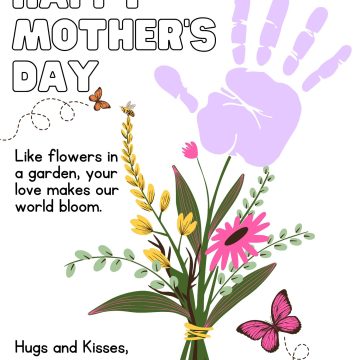 mothers day handprint flower craft