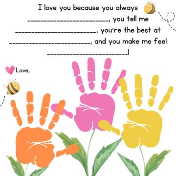 mothers day handprint garden craft