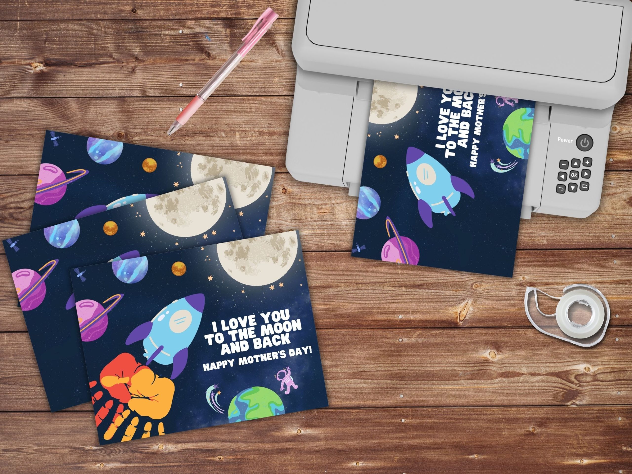 mothers day handprint galaxy