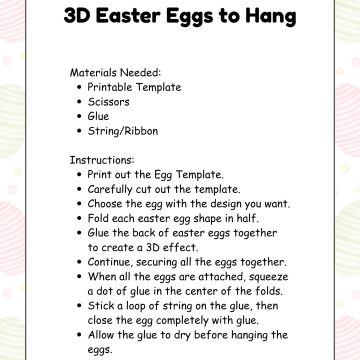 3D Easter Eggs to hang