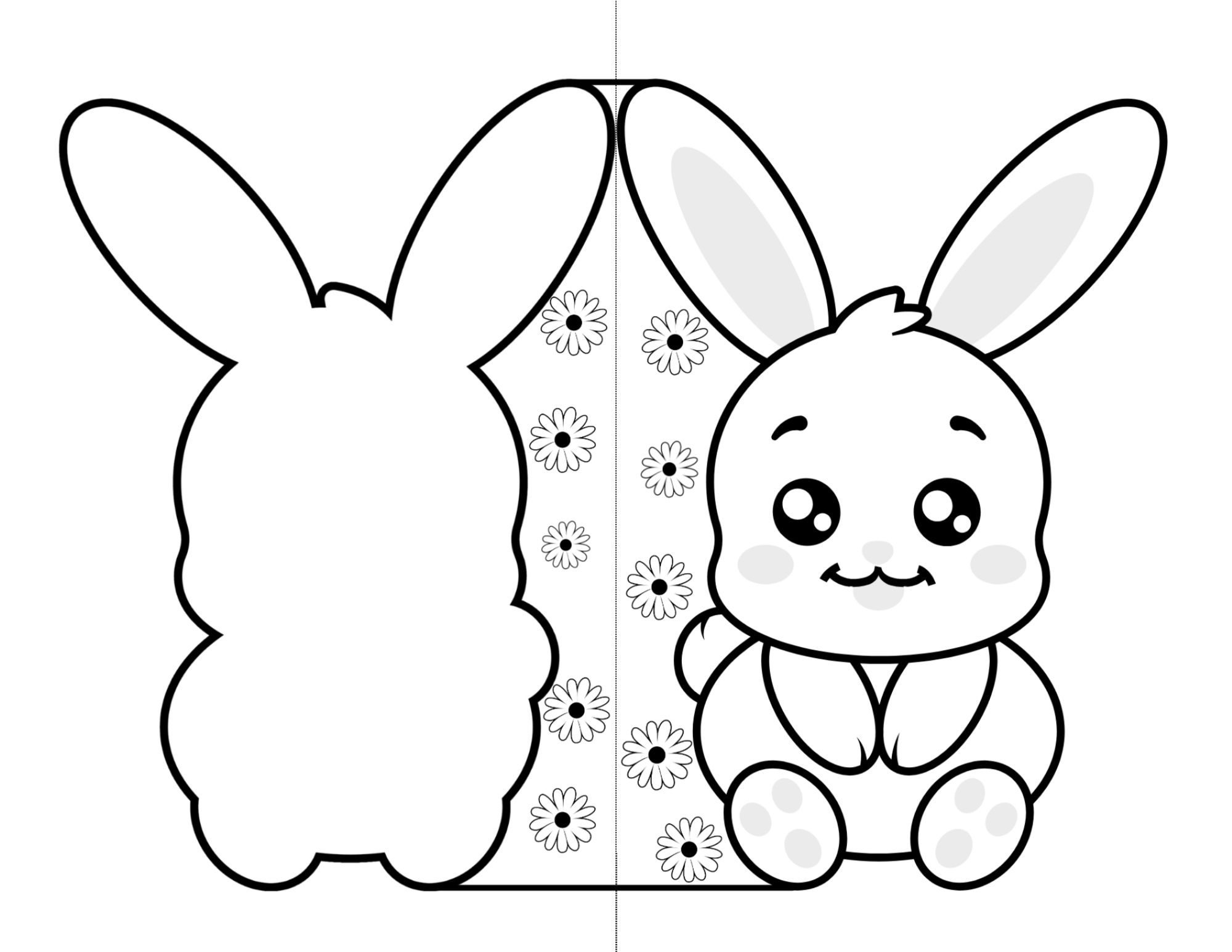 Free Easter Bunny Kid Craft Printable - Our WabiSabi Life