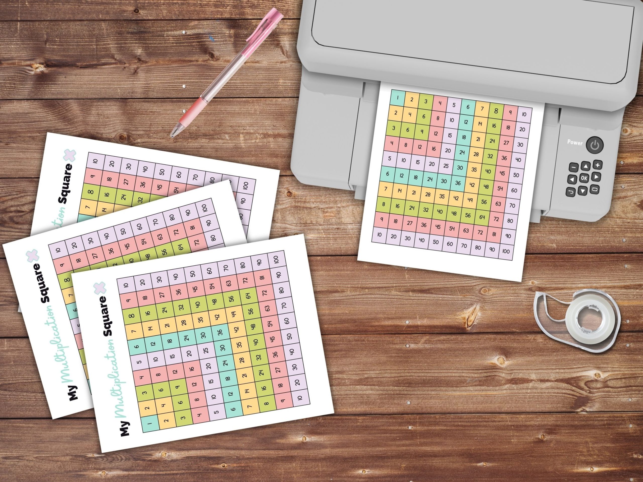 my multiplication square 1-100