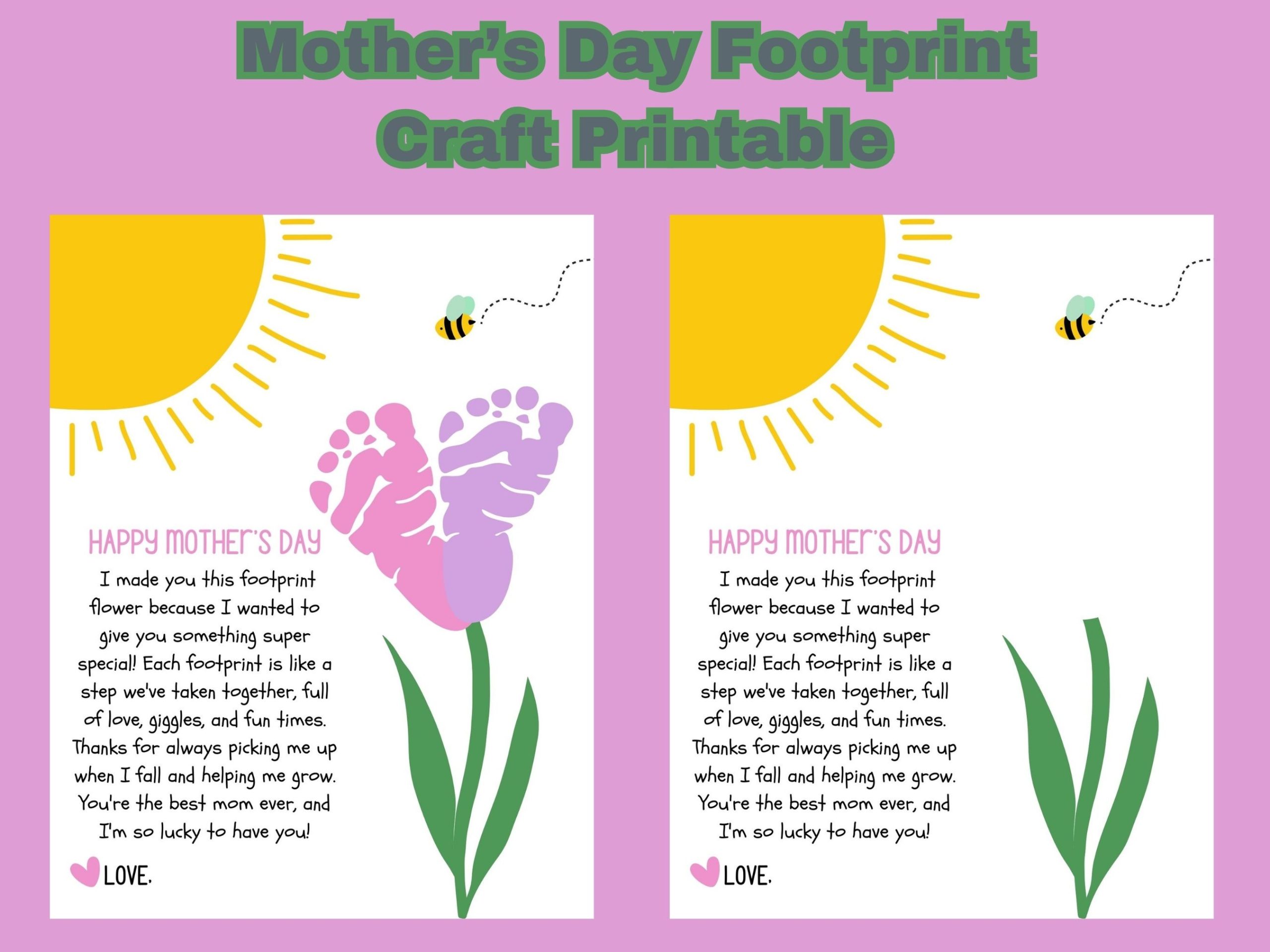 mothers day footprint craft