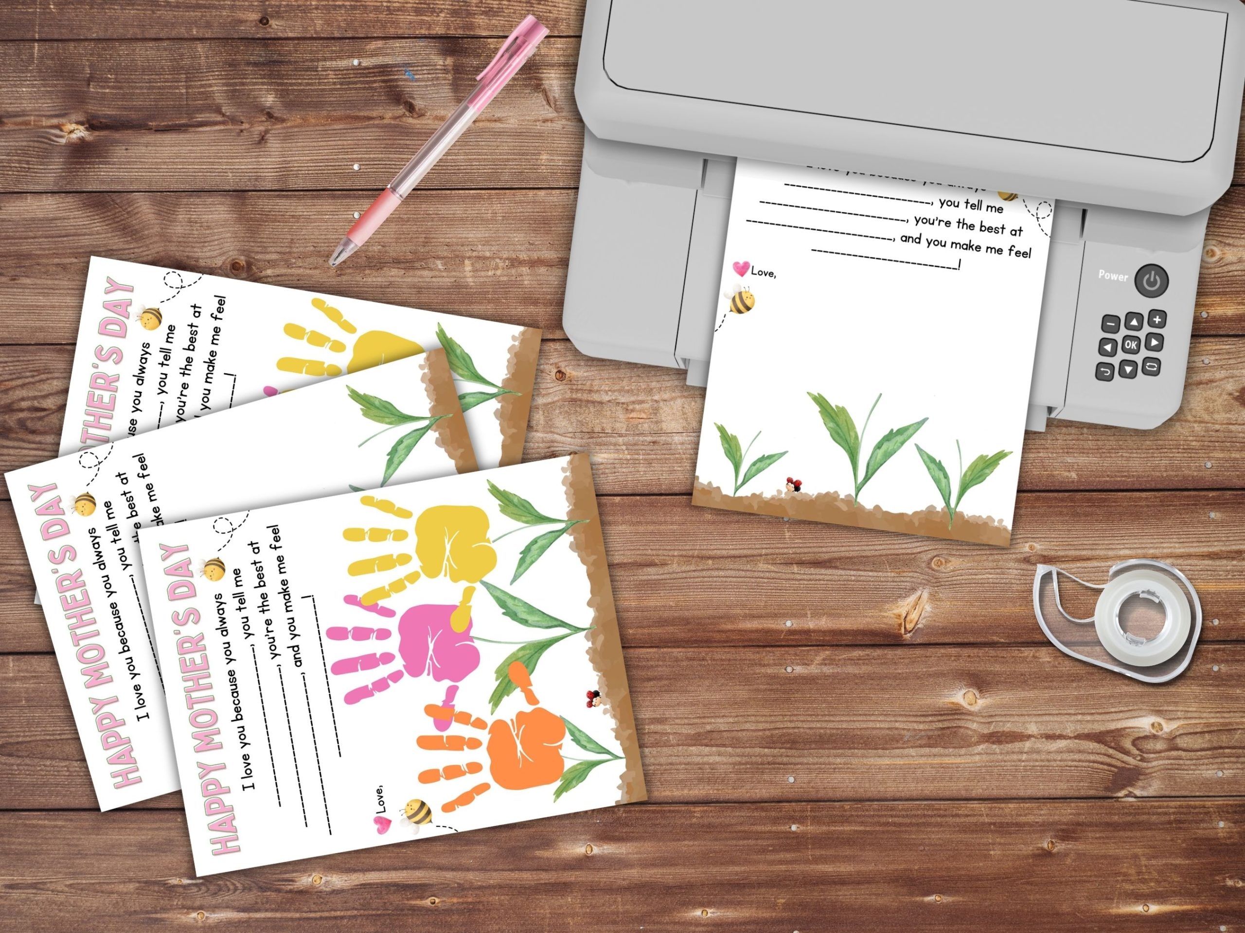 mothers day handprint garden craft