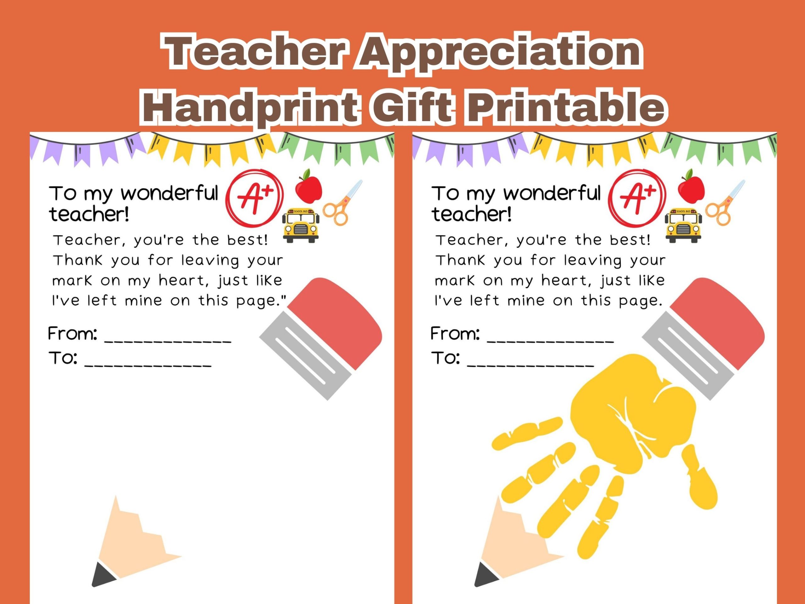 teacher appreciation handprint gift