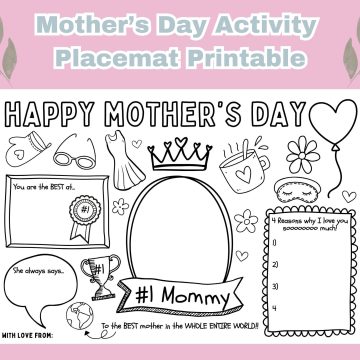 mothers day placemat activity