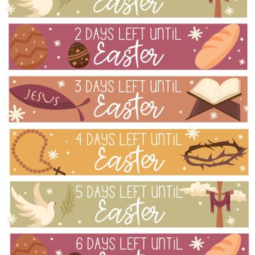 lent countdown paper chain