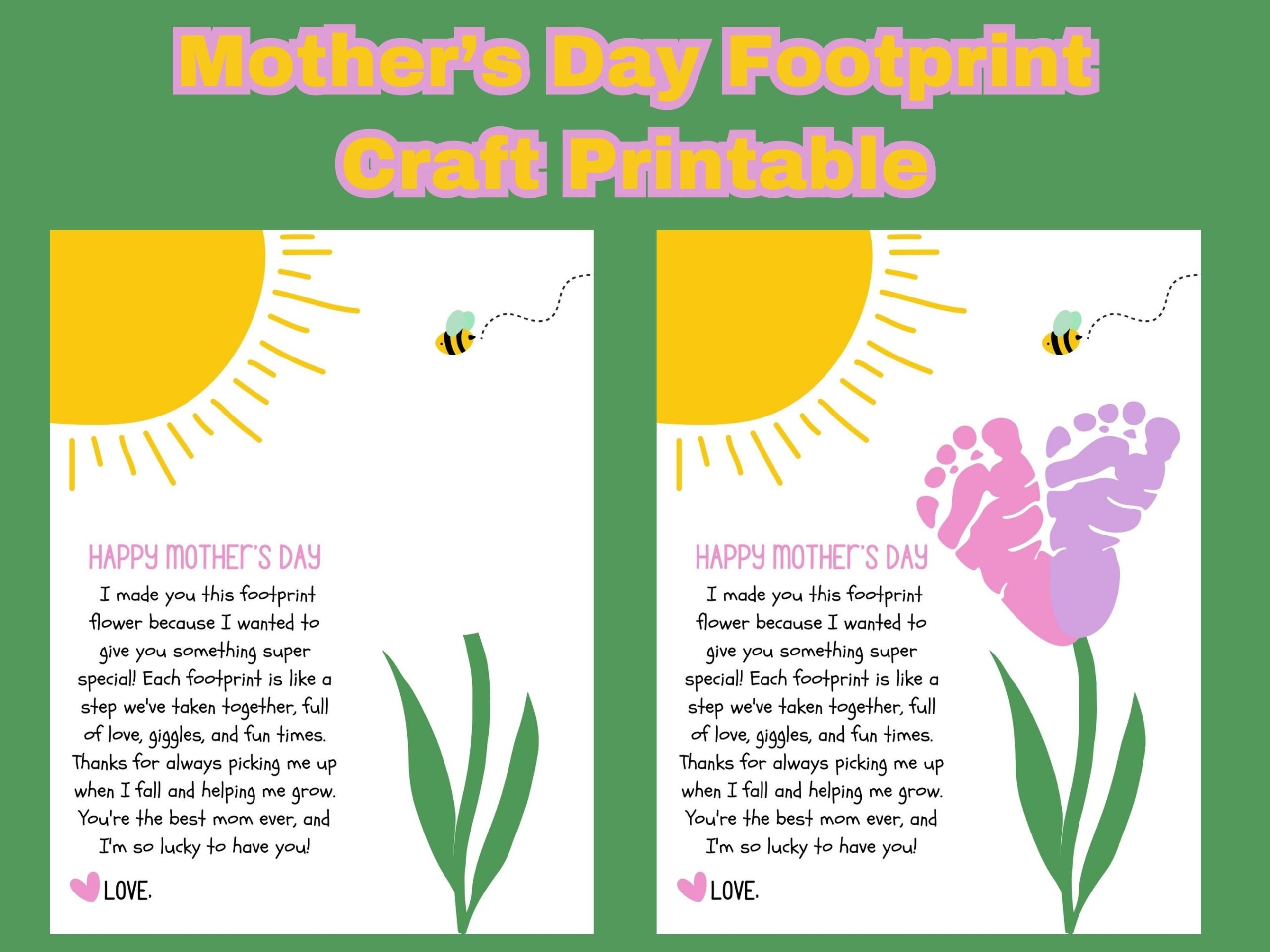 mothers day footprint craft