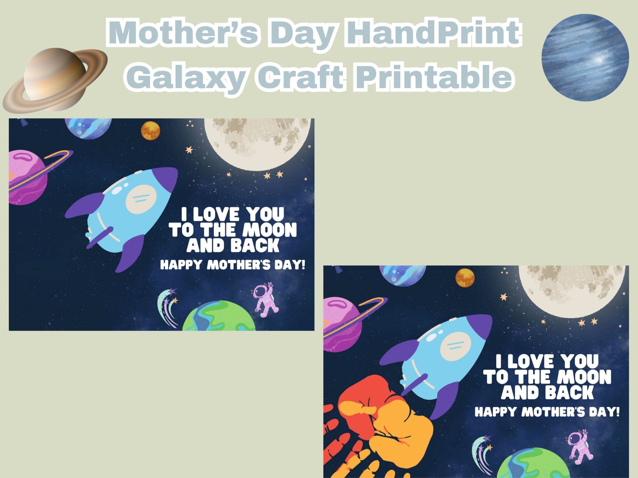 mothers day handprint galaxy
