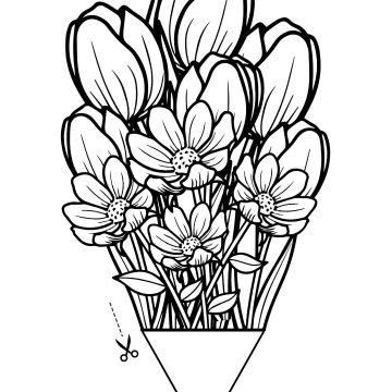 mothers day build a bouquet kid craft