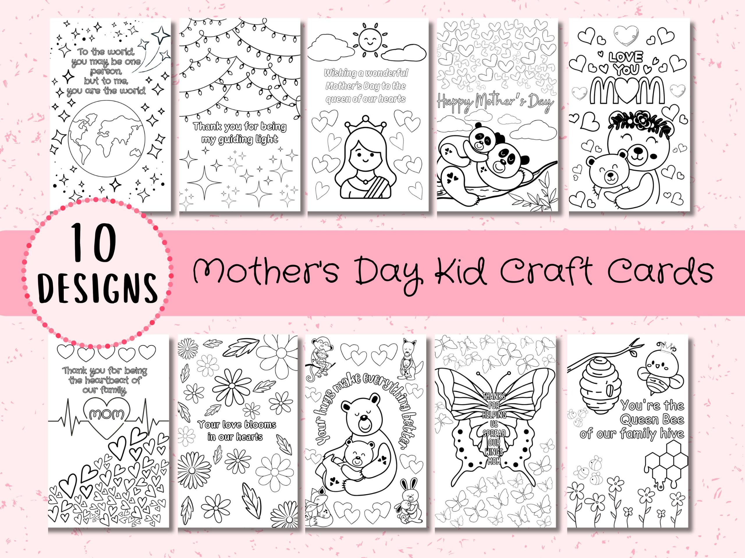 Mothers Day Kid Craft Cards