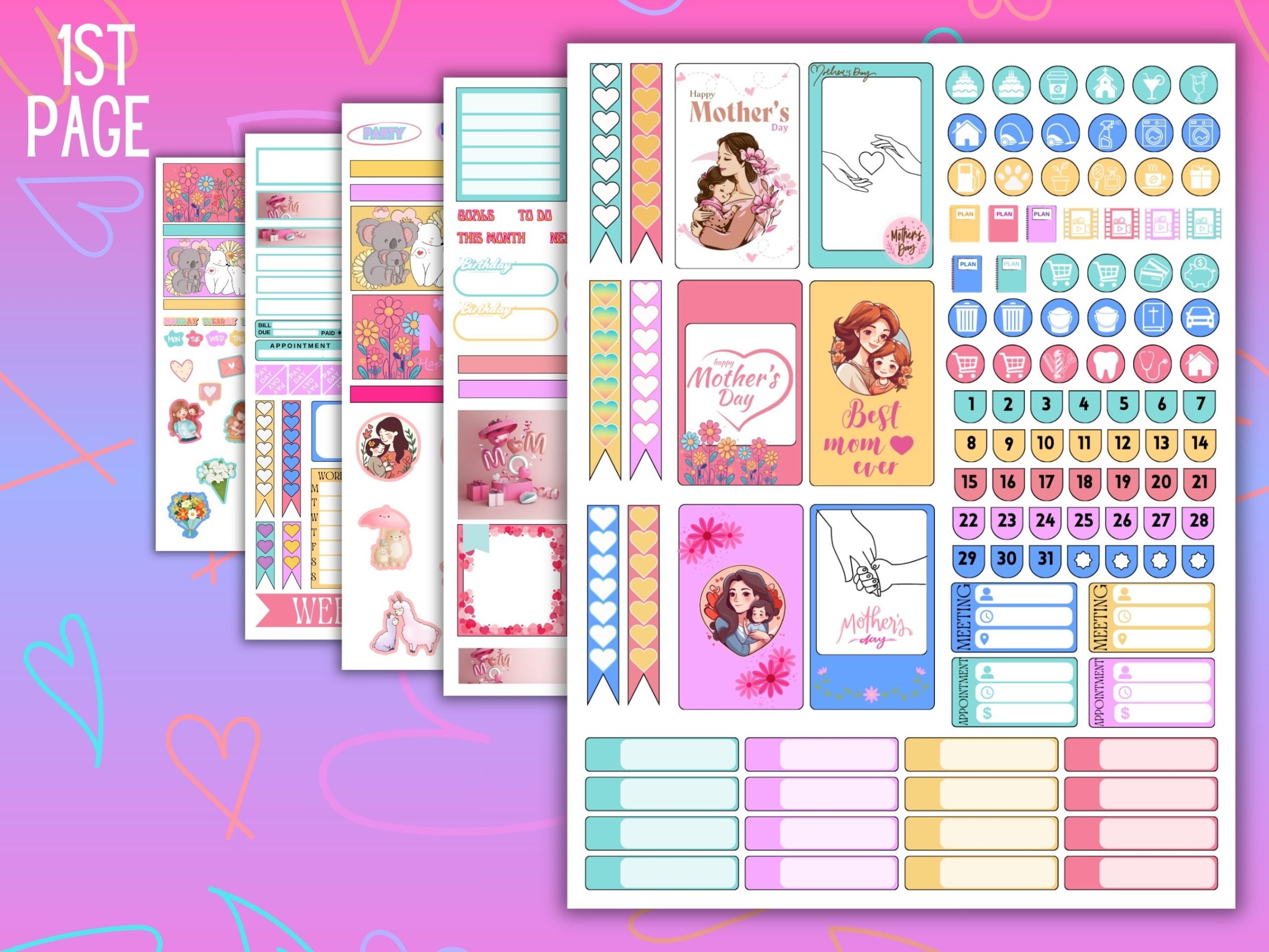 Mothers Day Planner Sticker Pack