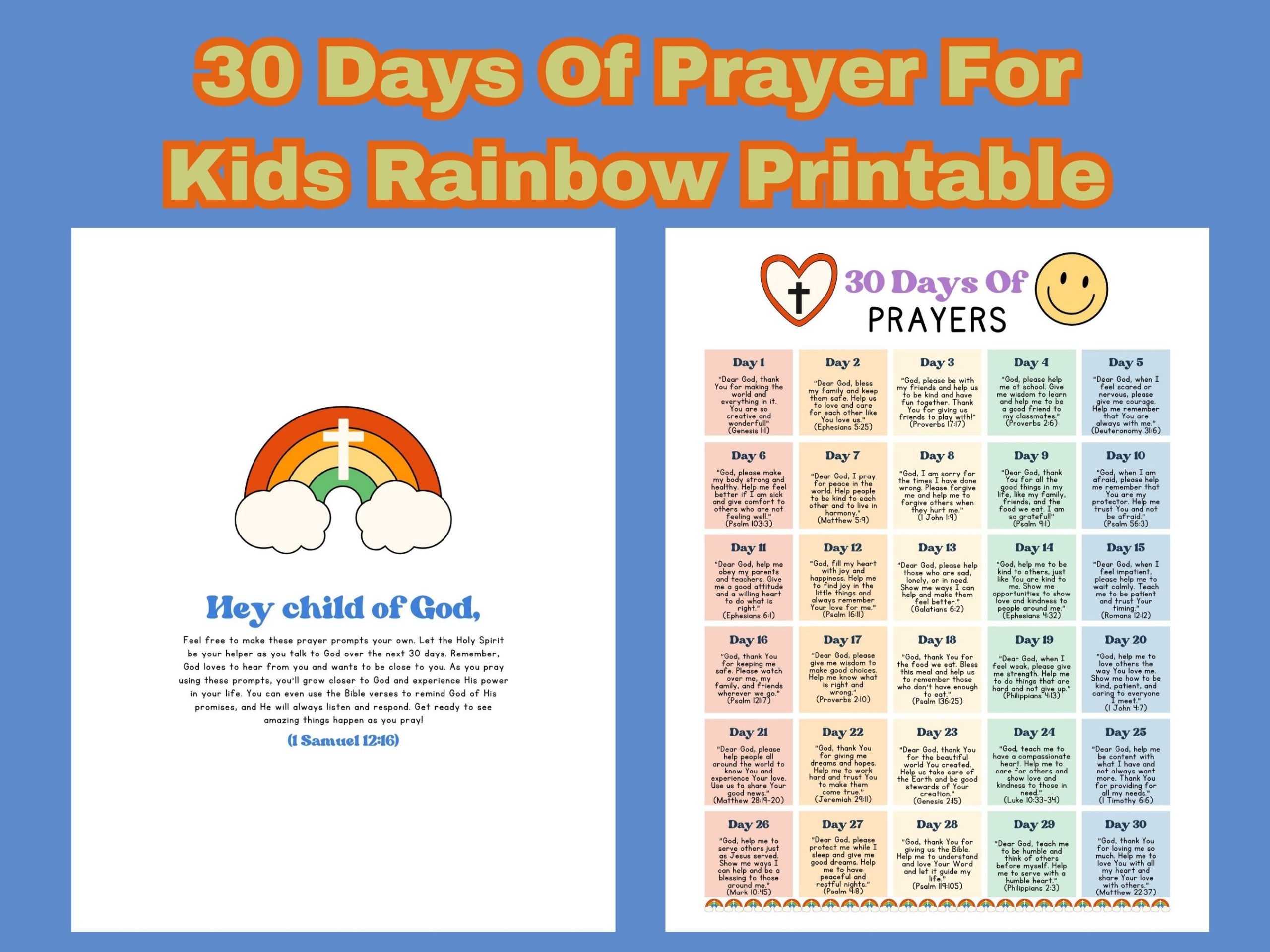 30 days of prayer rainbow