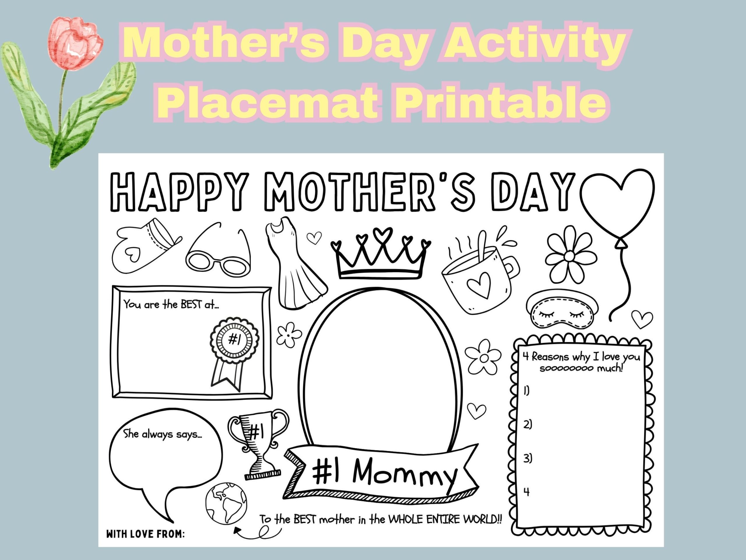 mothers day placemat activity