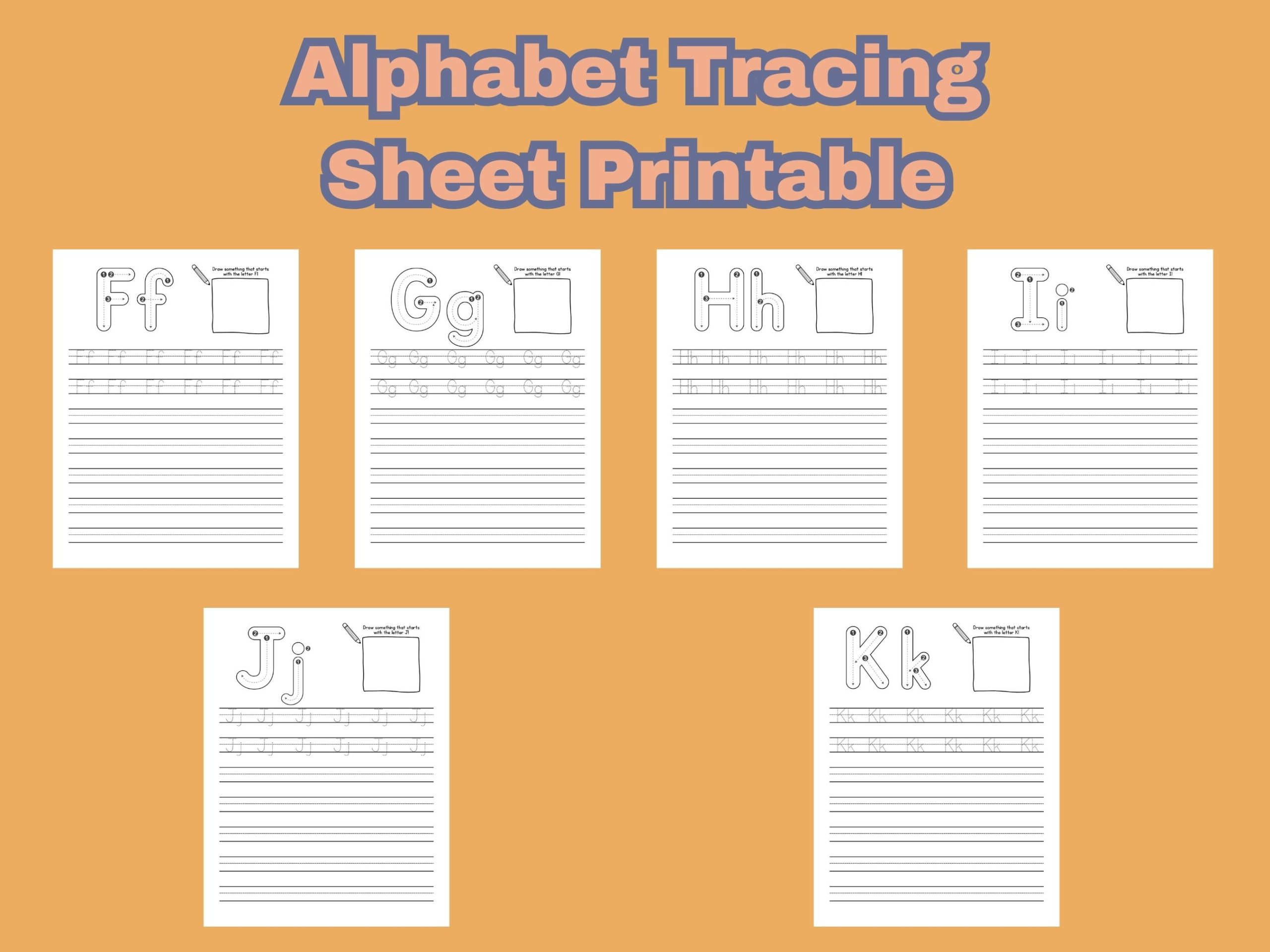 Free Alphabet Letter Tracing Sheet Printable - Our WabiSabi Life