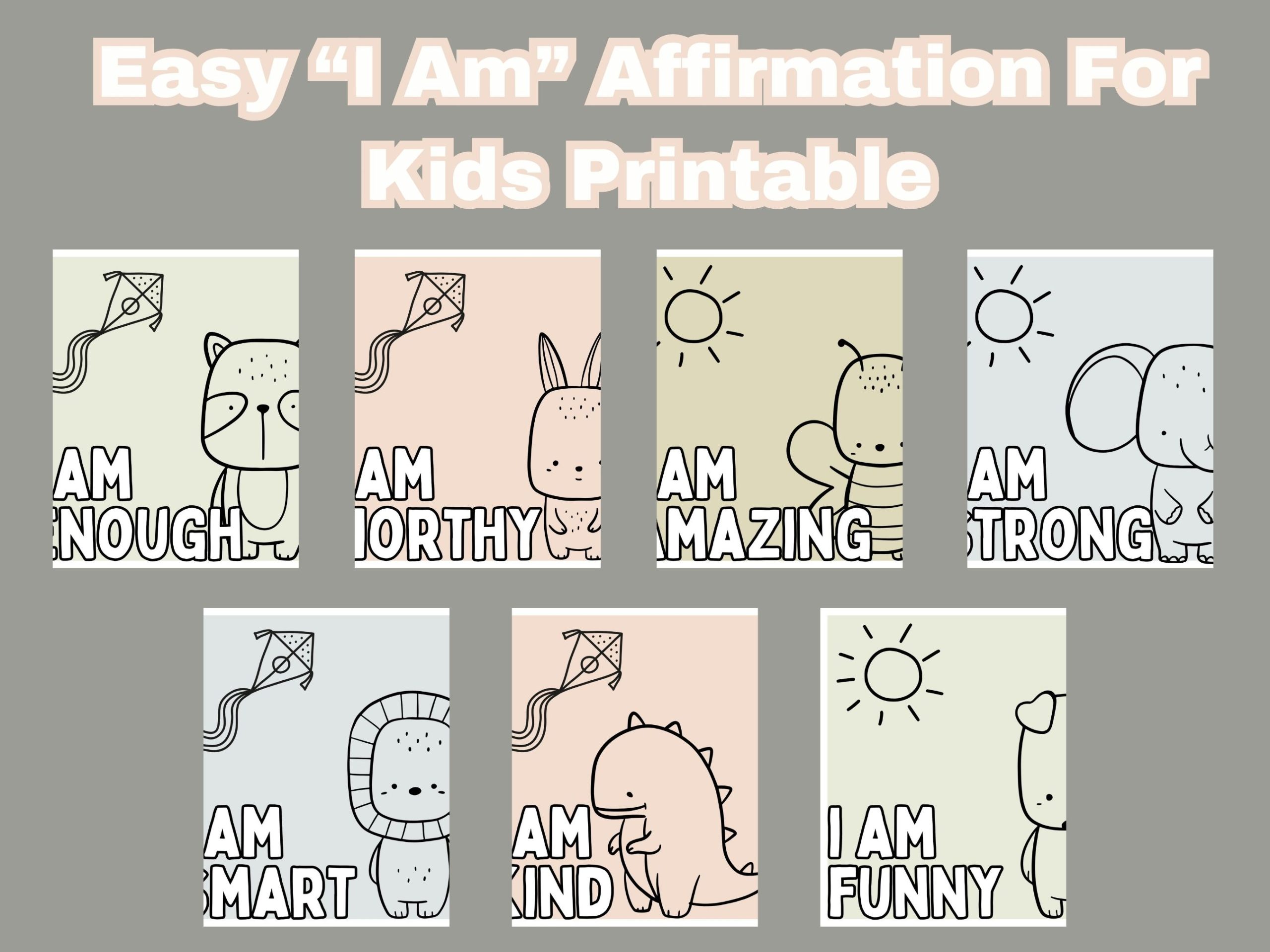 easy "i am" affirmation for kids