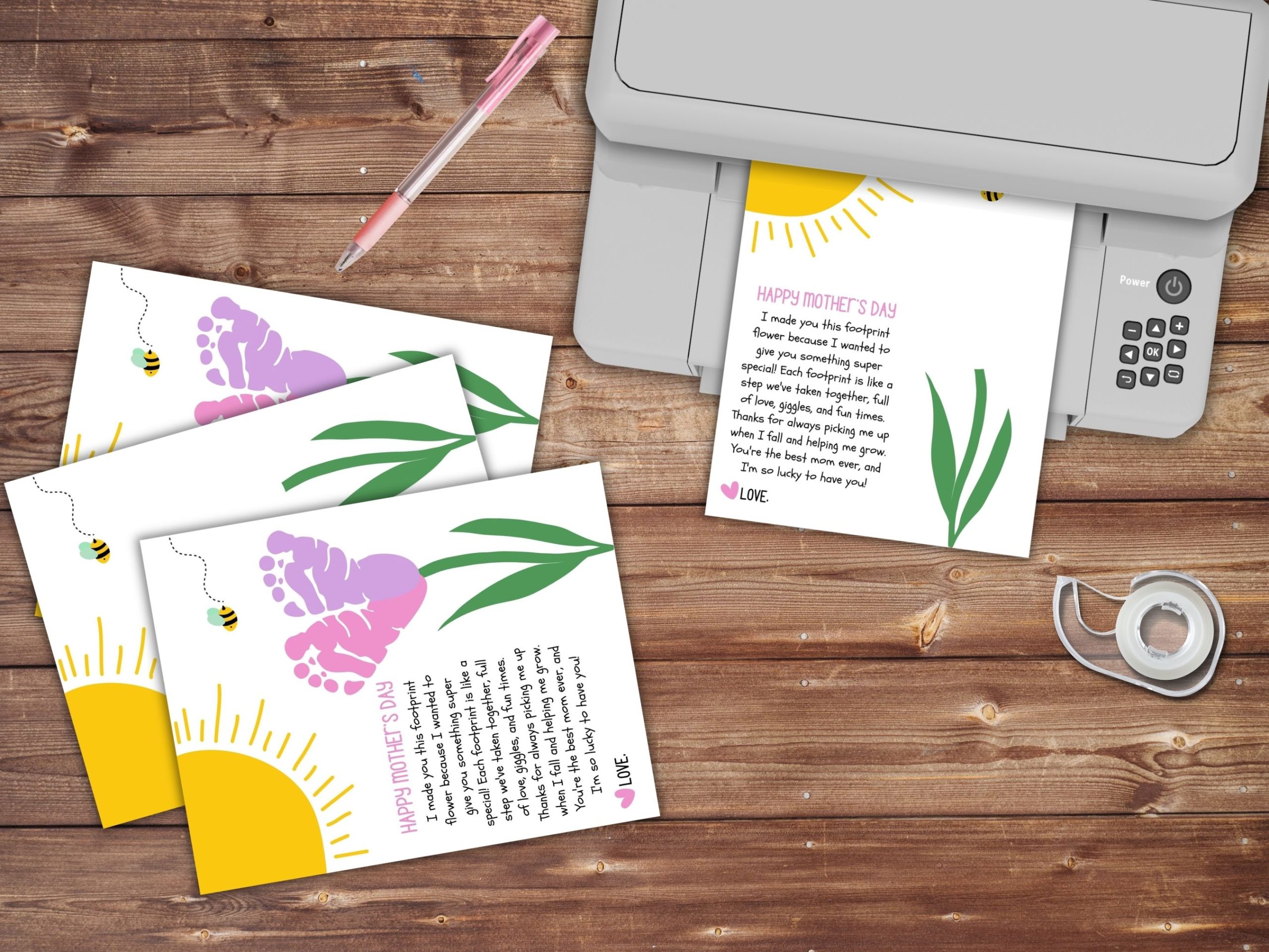 mothers day footprint craft