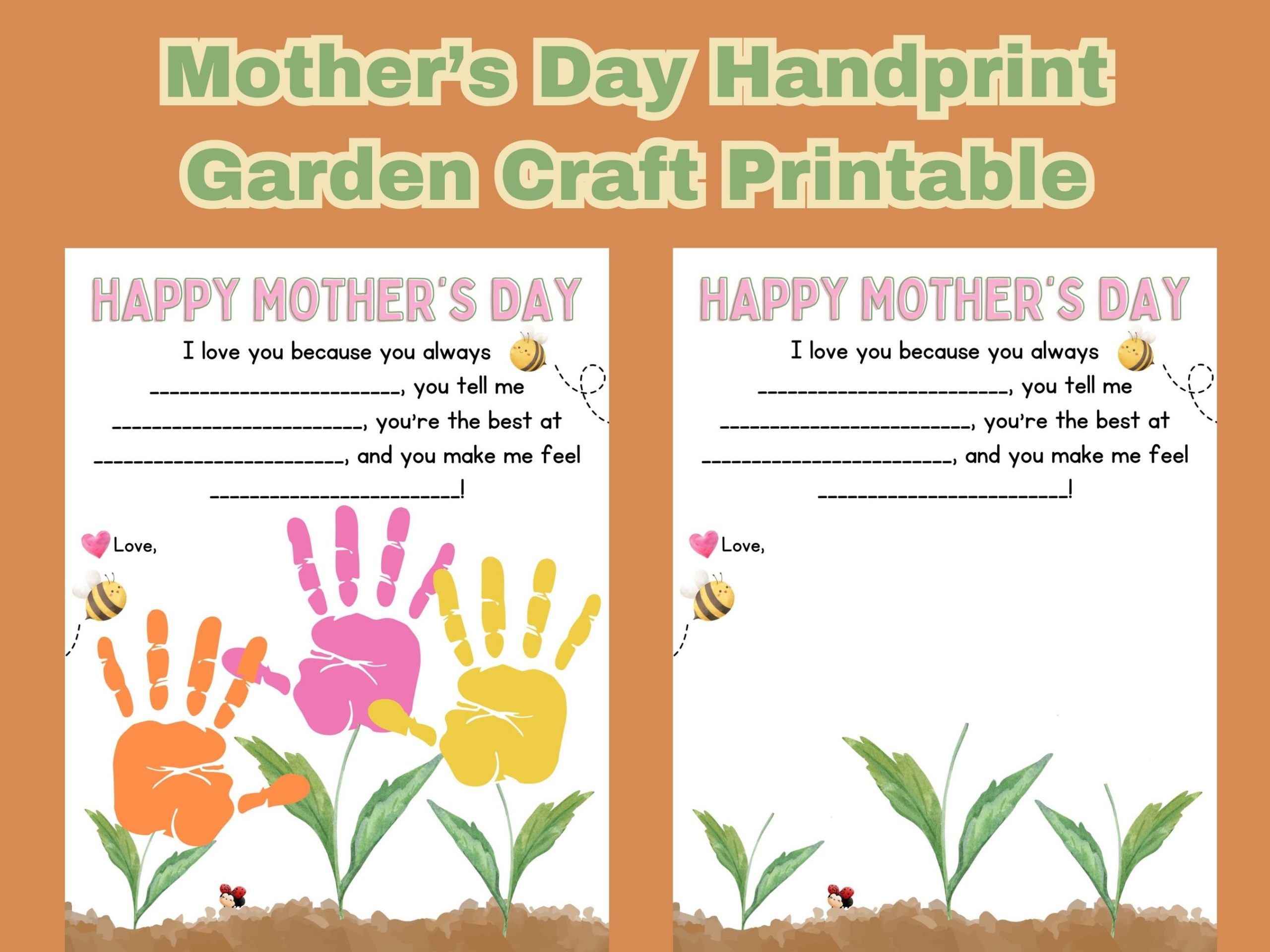 mothers day handprint garden craft