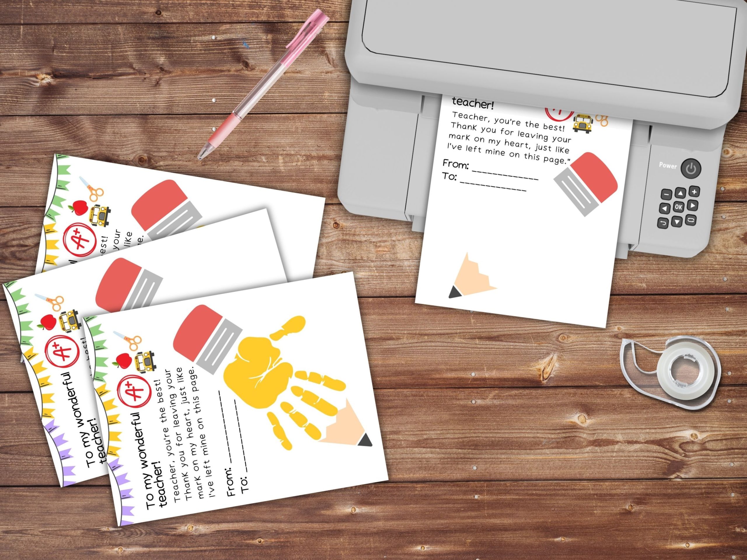 teacher appreciation handprint gift