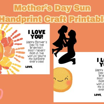 mothers day sun handprint craft printable