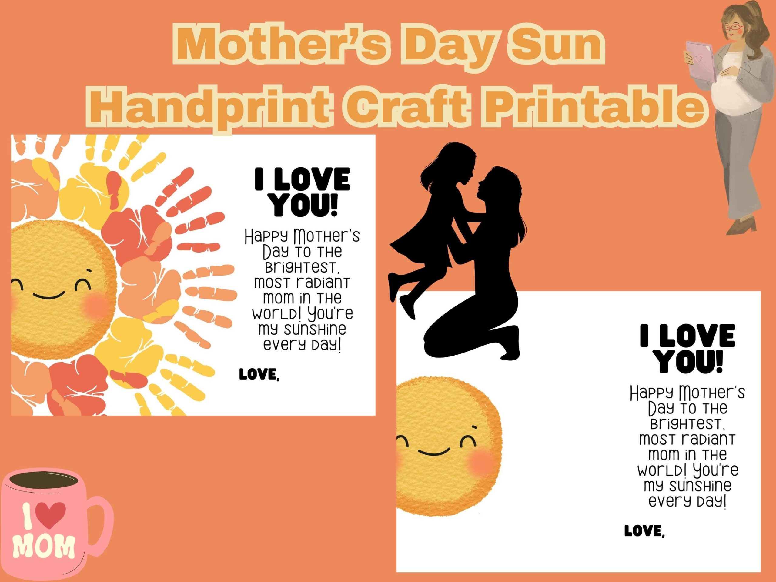 mothers day sun handprint craft printable
