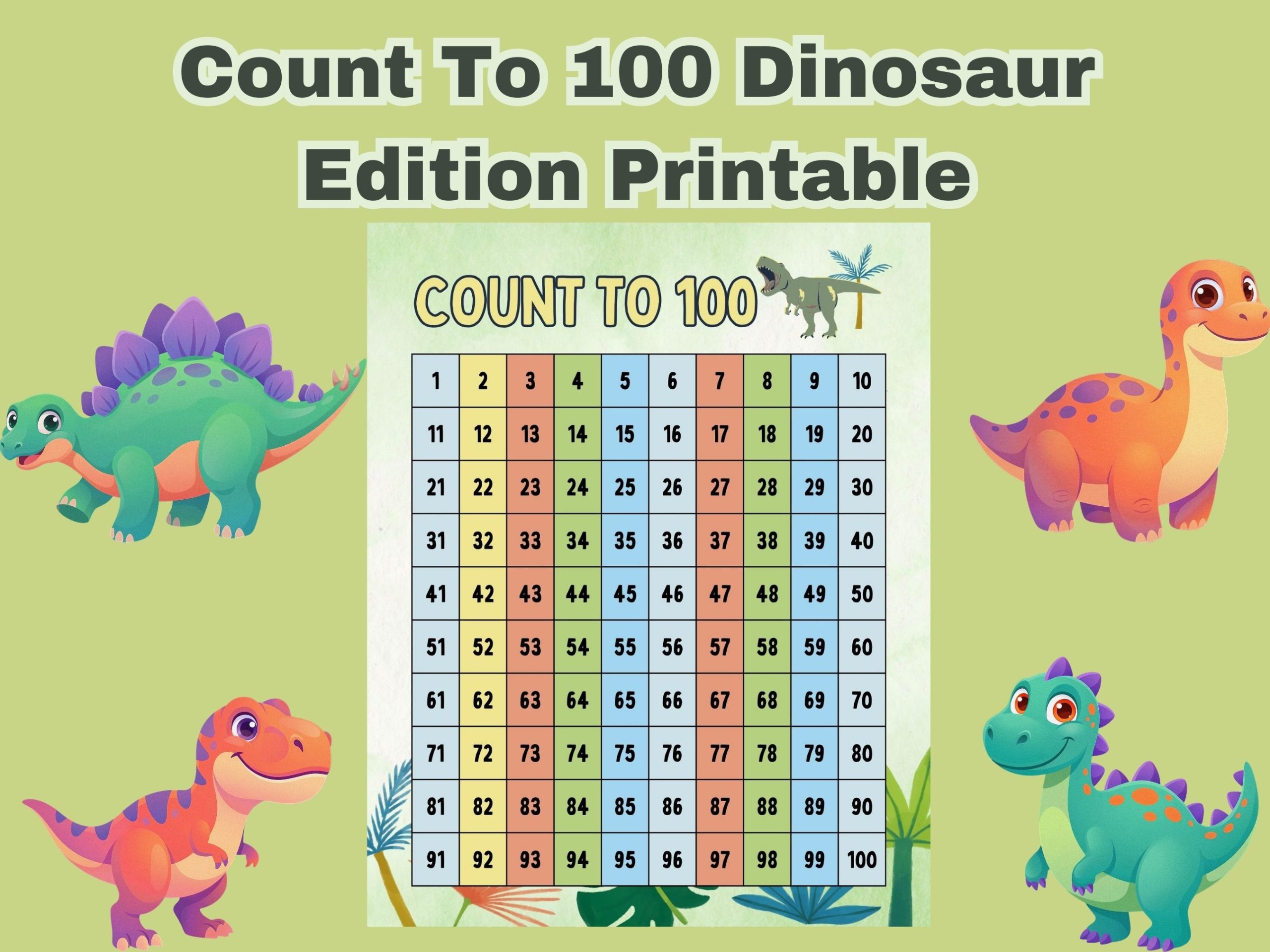 count to 100 dinosaur