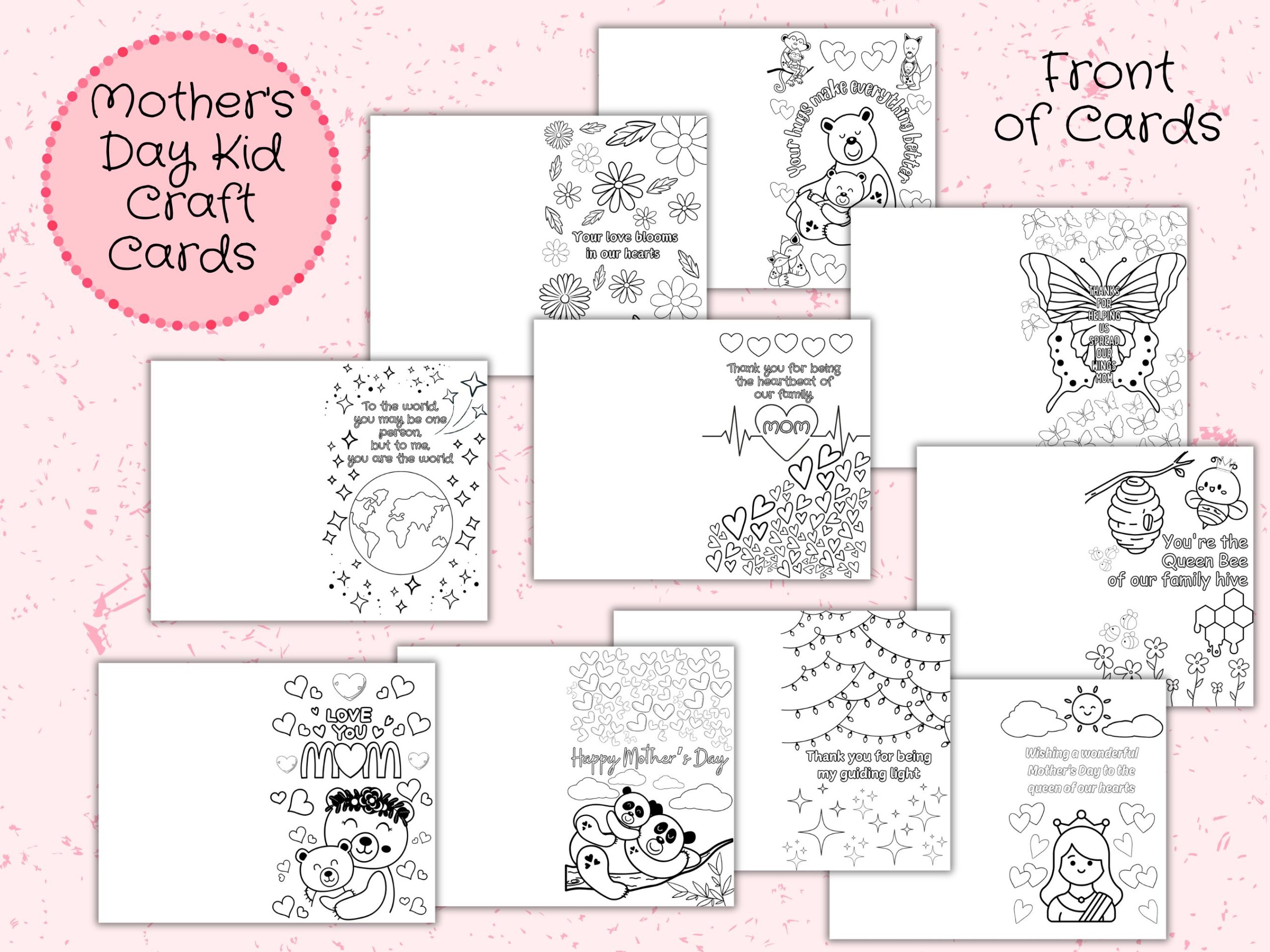 Mothers Day Kid Craft Cards