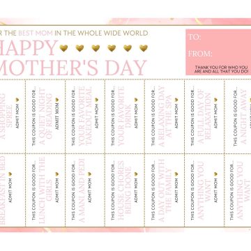 mothers day coupon pack