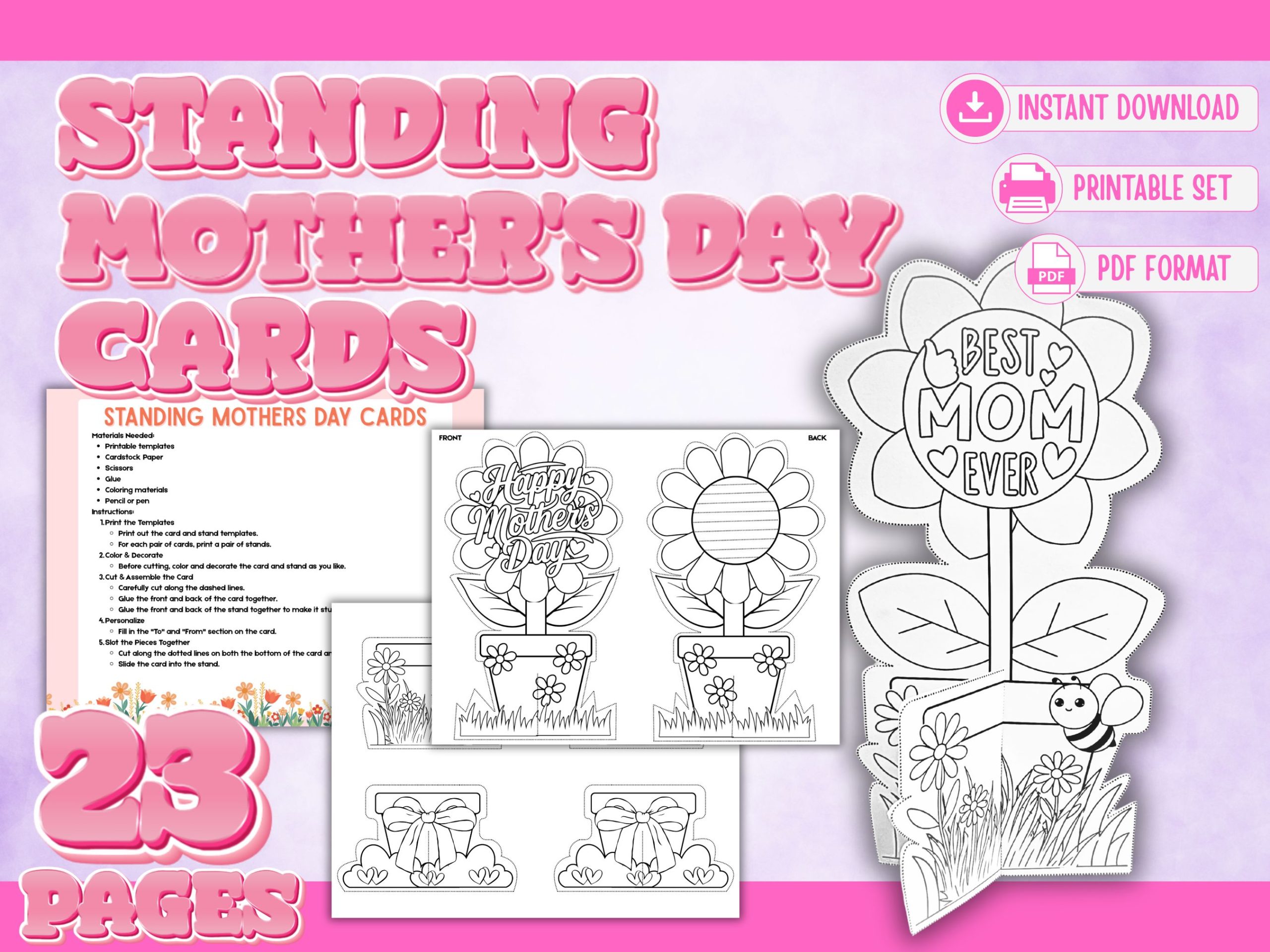 Standing Mothers Day Cards