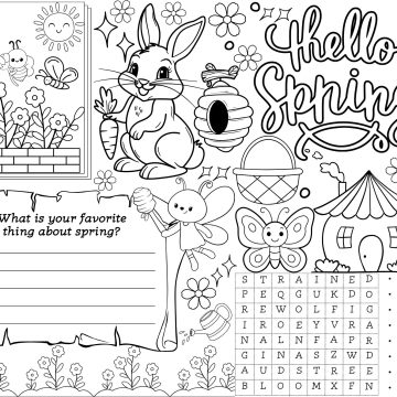 Spring Activity Placemat
