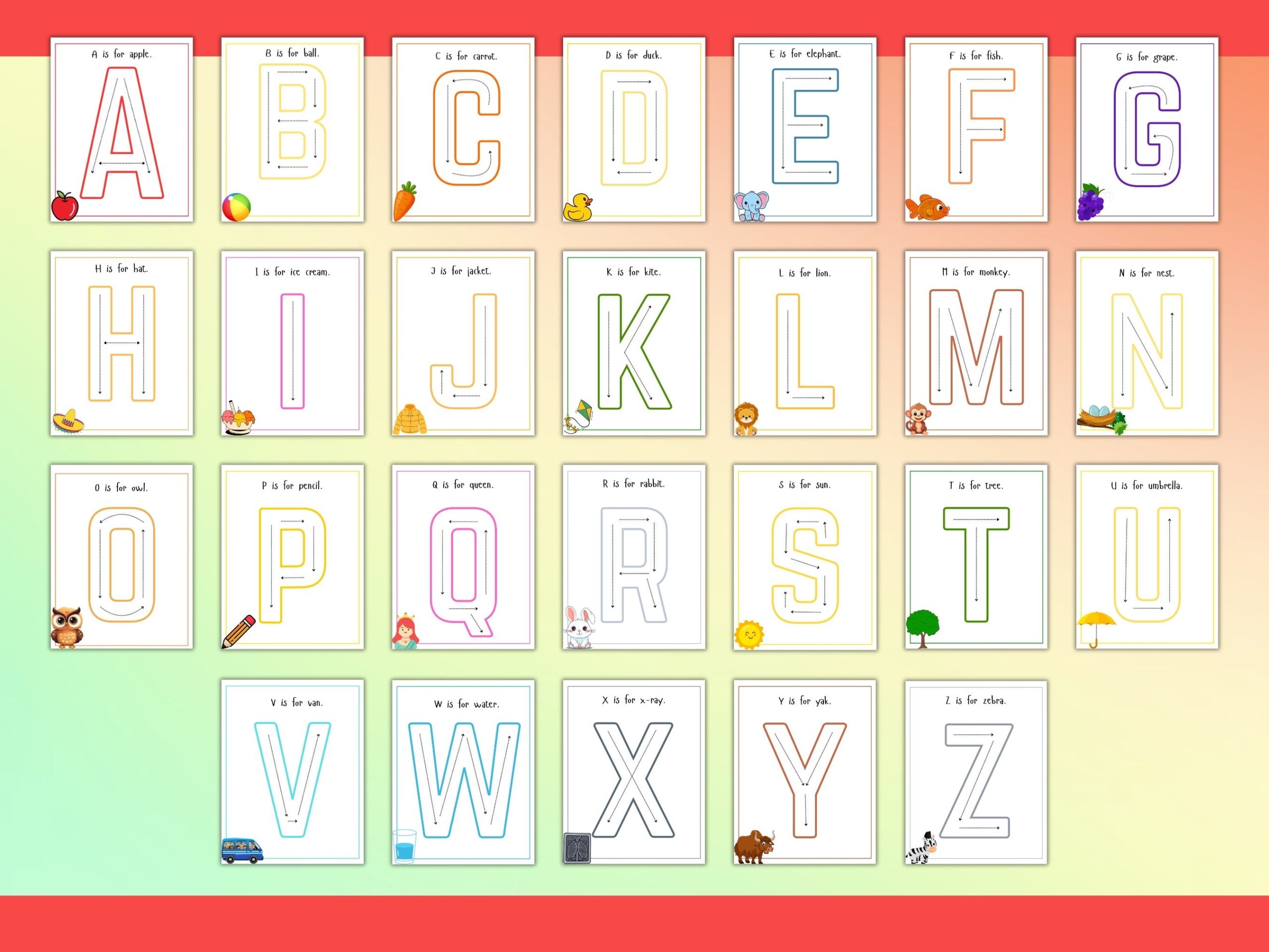 Alphabet play dough mats