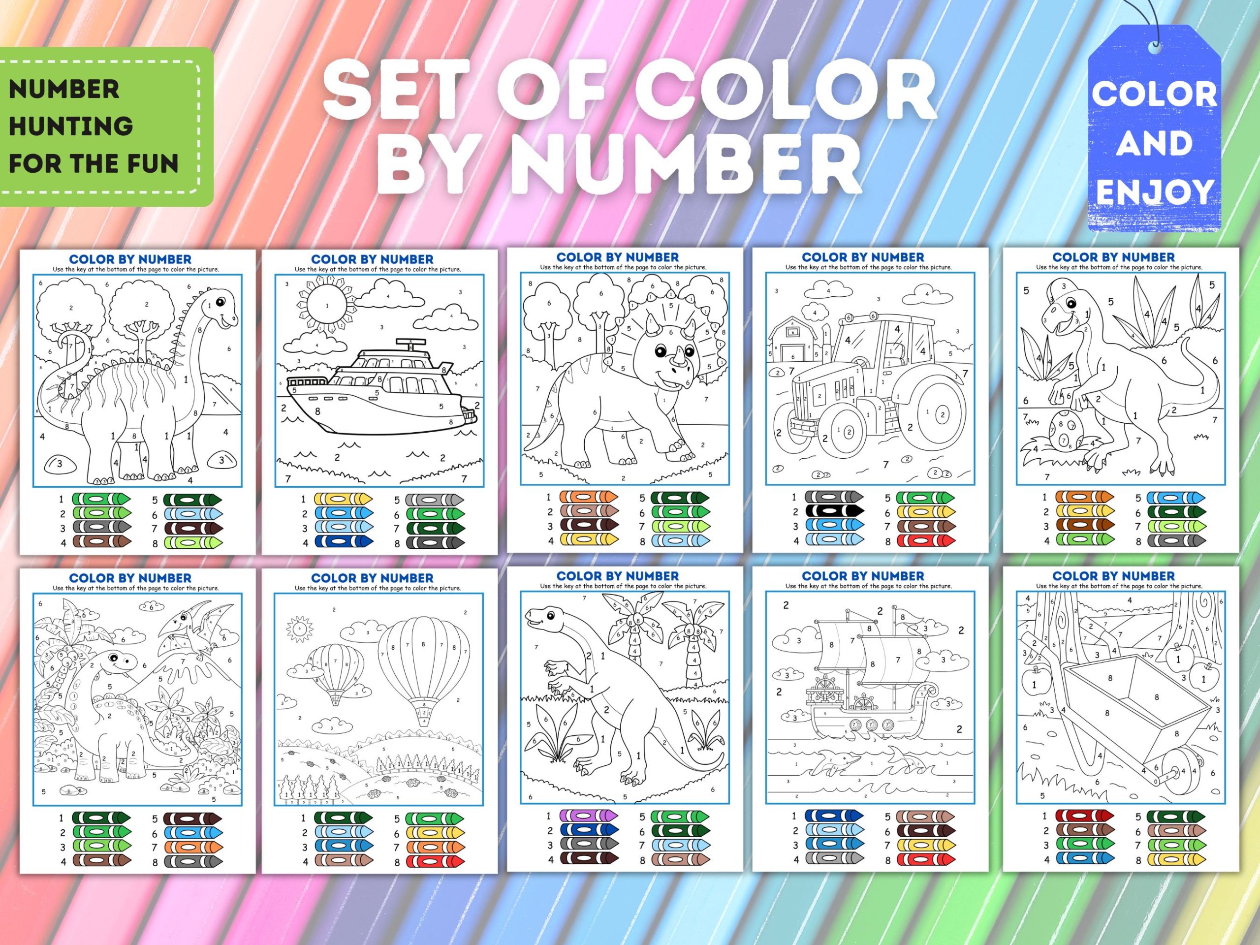 boy color by number