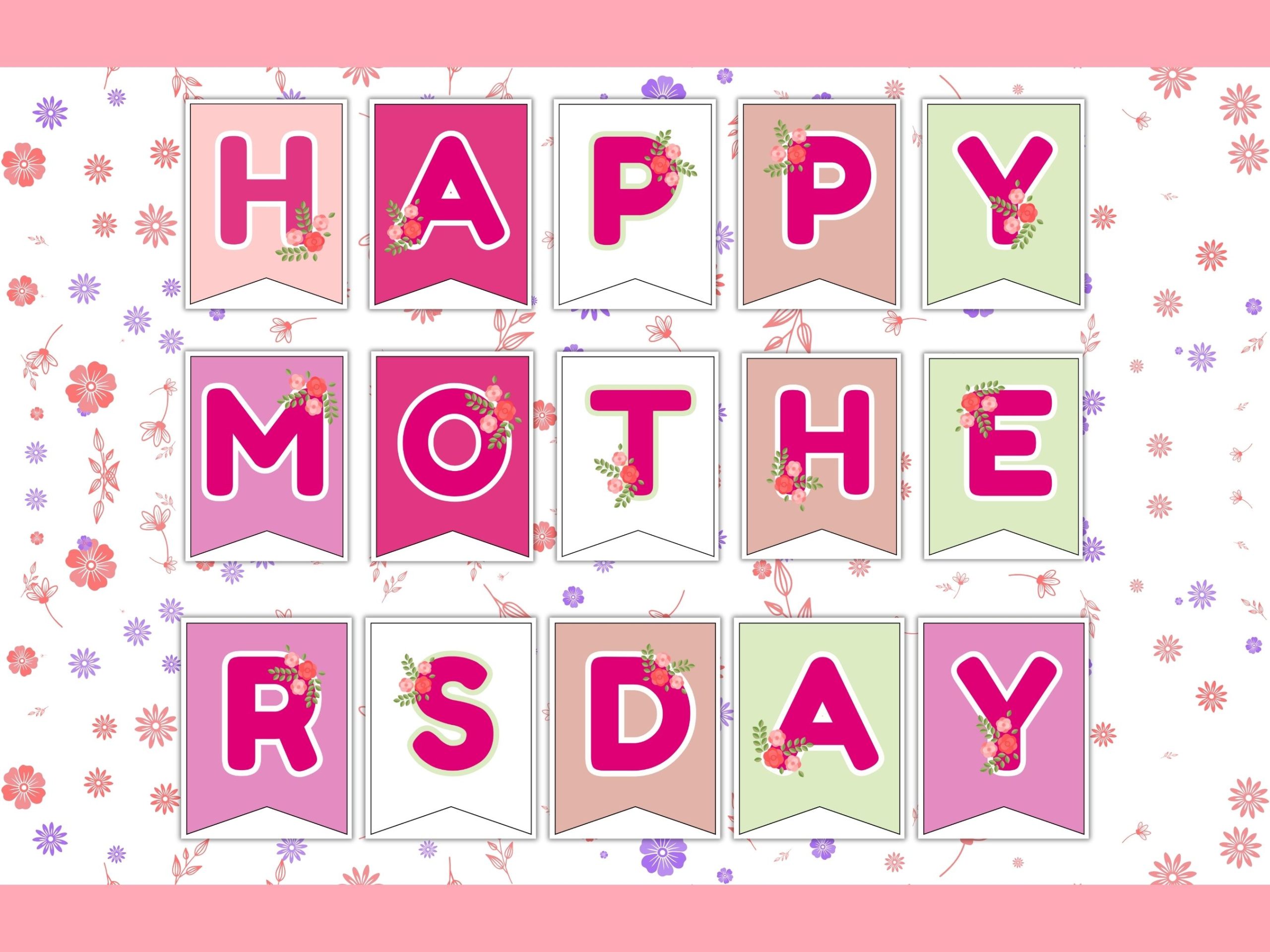 Free Mother's Day Banner Printable - Our WabiSabi Life