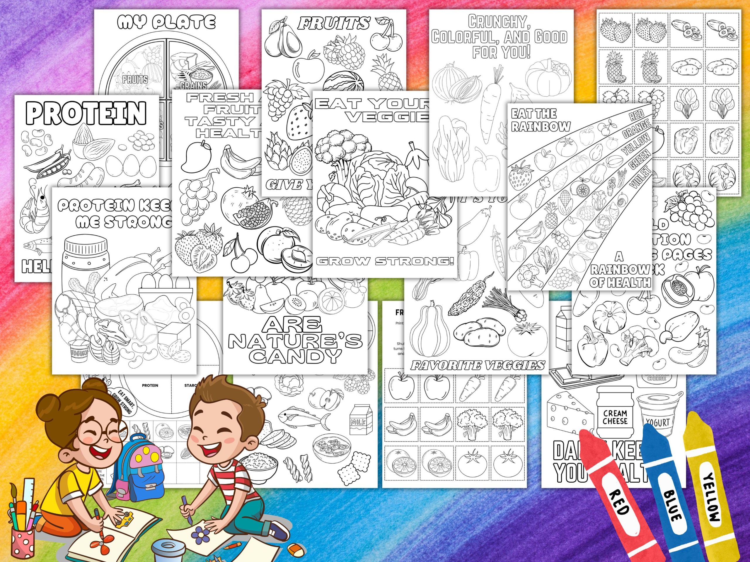 child nutrition coloring page