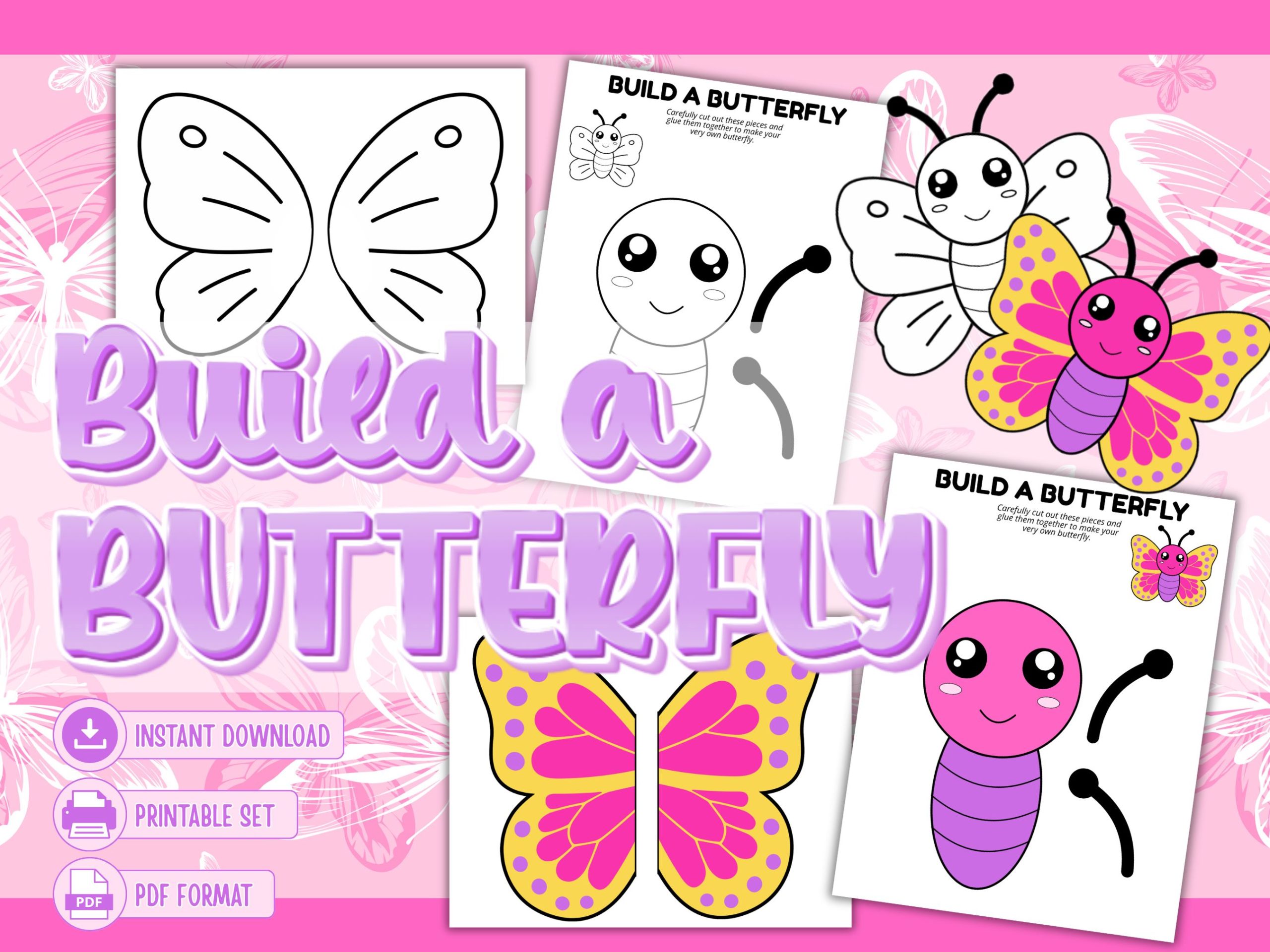 Free Build A Butterfly Printable - Our WabiSabi Life