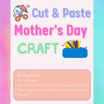 cut and paste mothers day craft