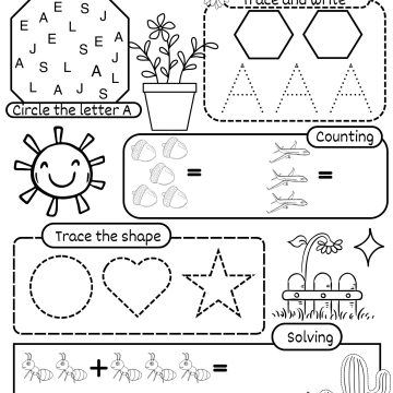 morning worksheets for kids
