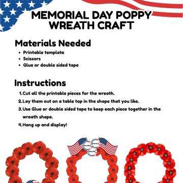 Memorial Day Poppy Wreath