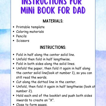 Mini Book for Dad
