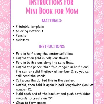 Mini Book for Mother's Day
