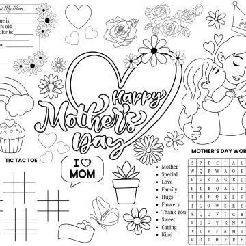 Mother's Day Activity Placemats