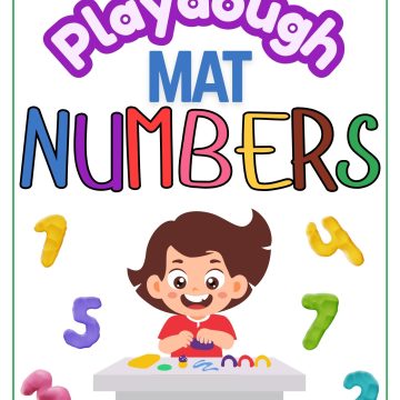 number play dough mats