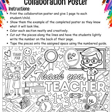 Teacher's Day Collaboration Poster