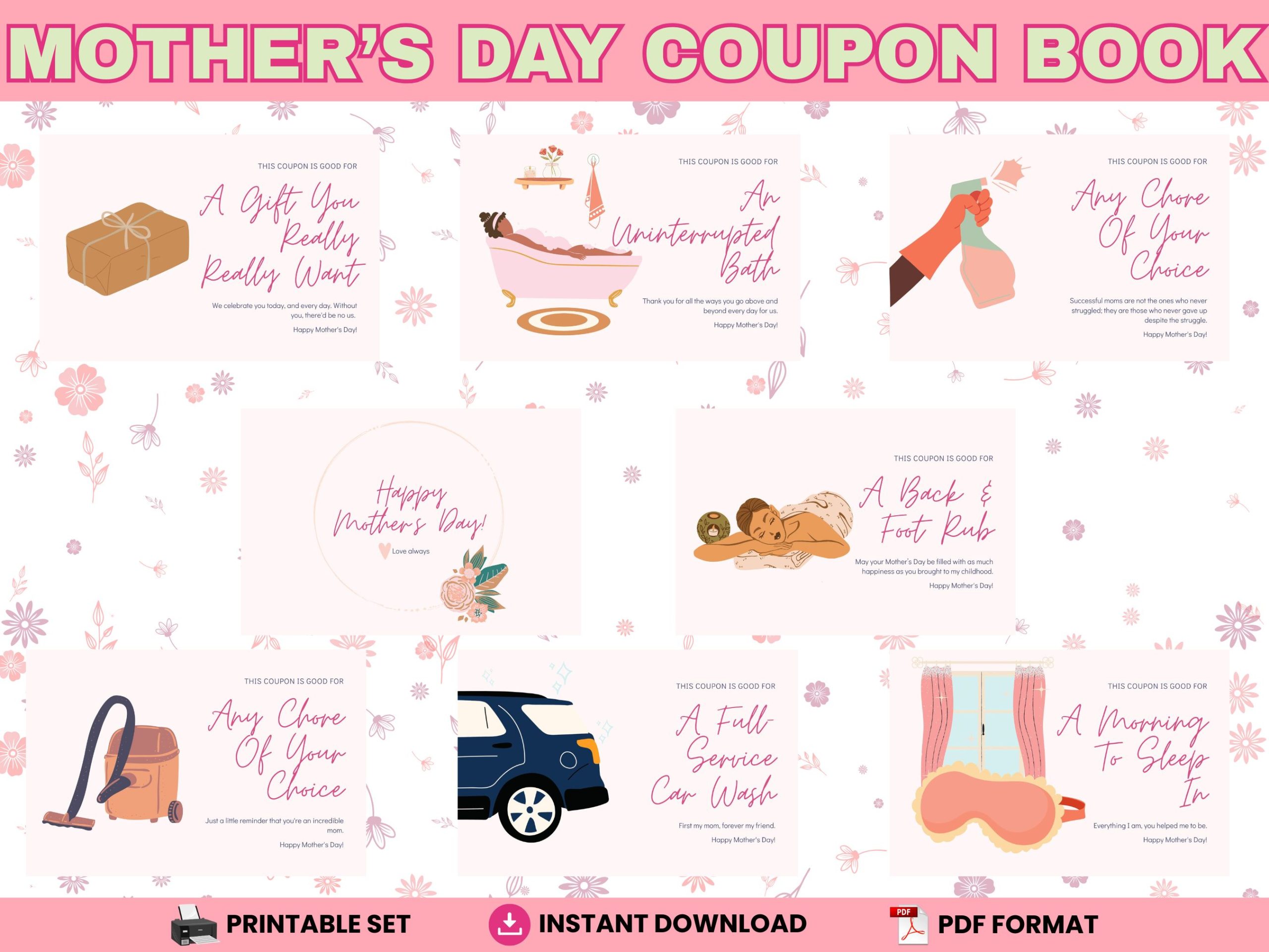 Mother's Day Coupon Book