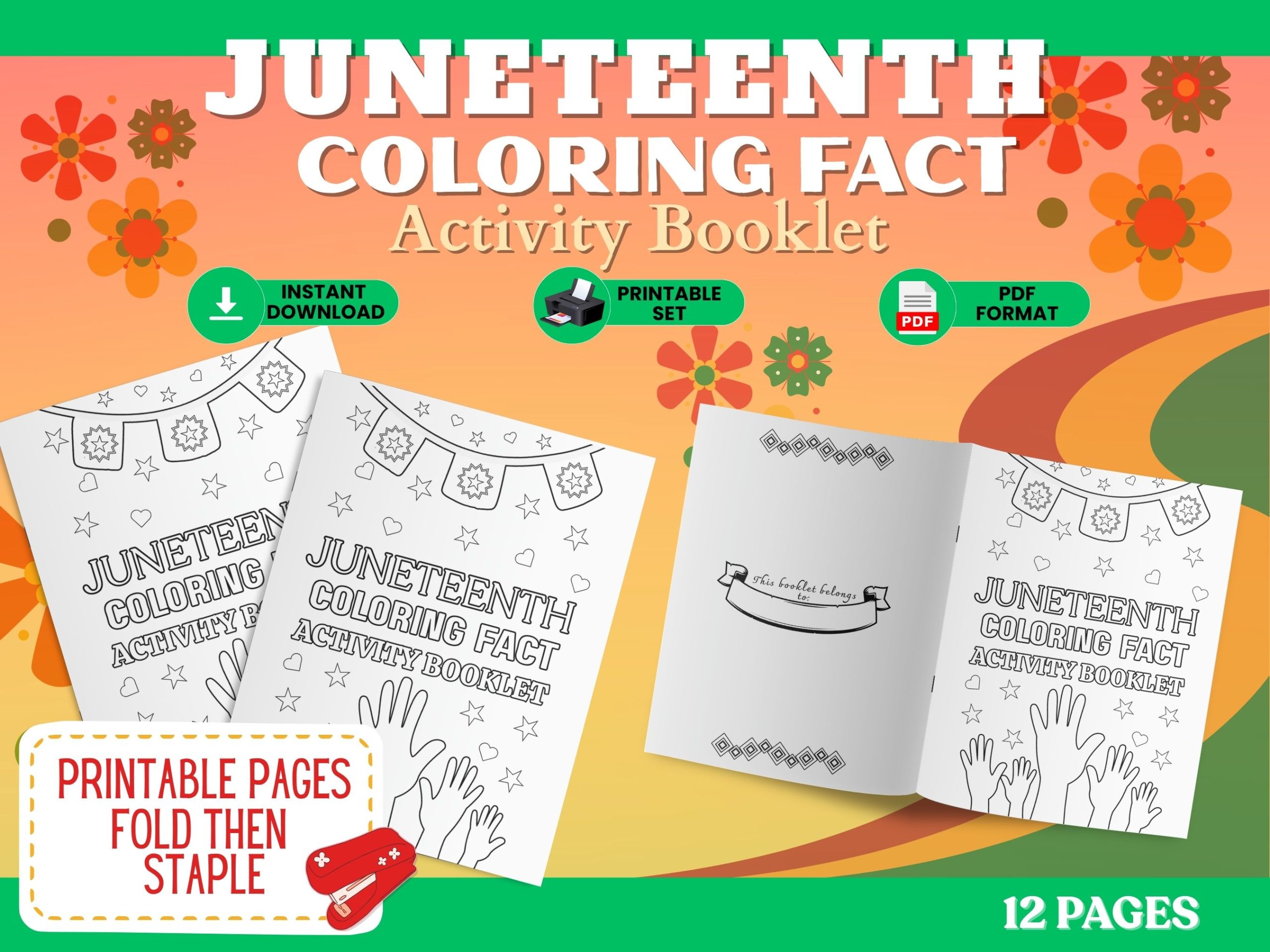 juneteenth coloring fact activity booklet