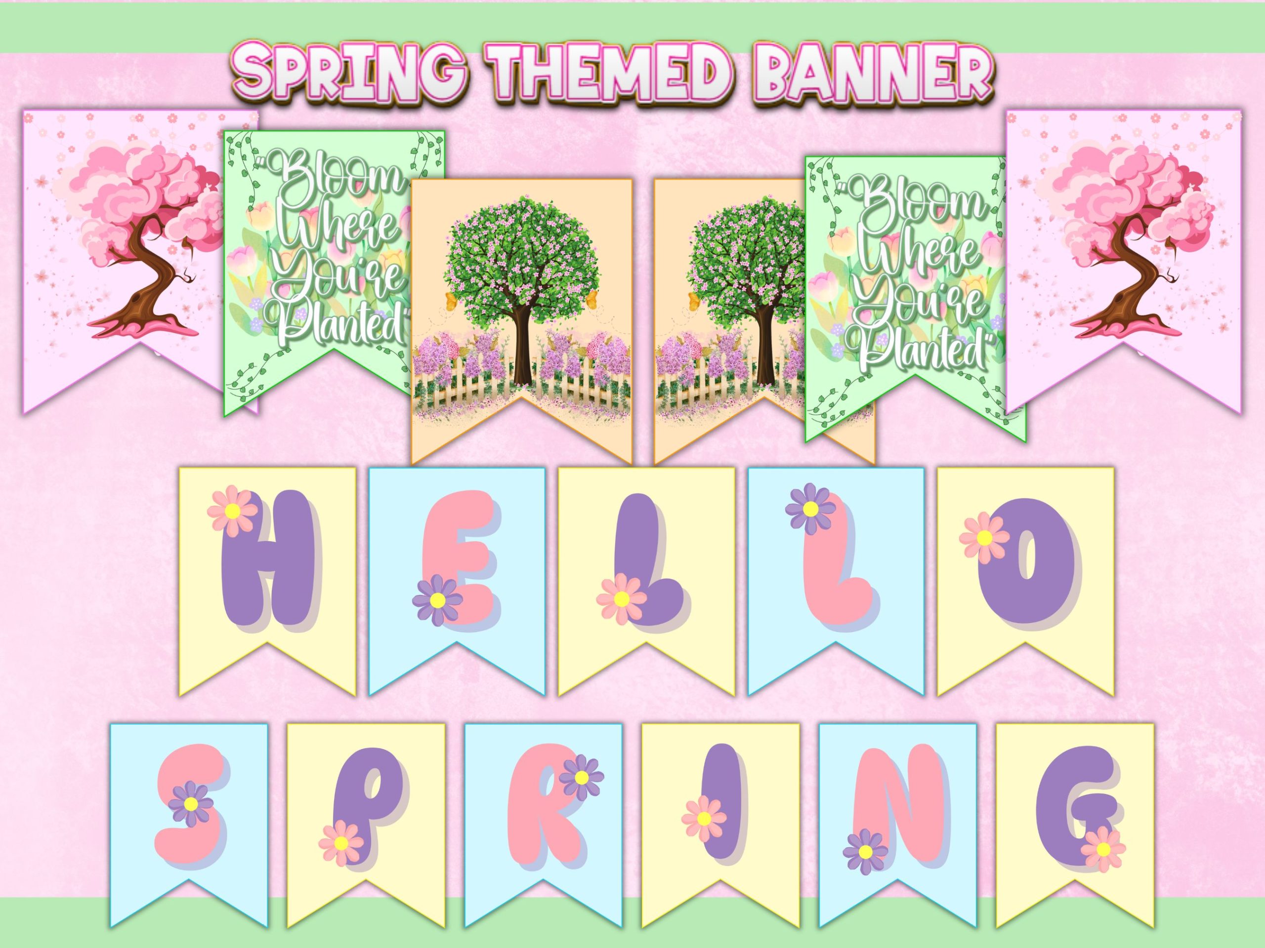 spring themed bulletin board kit